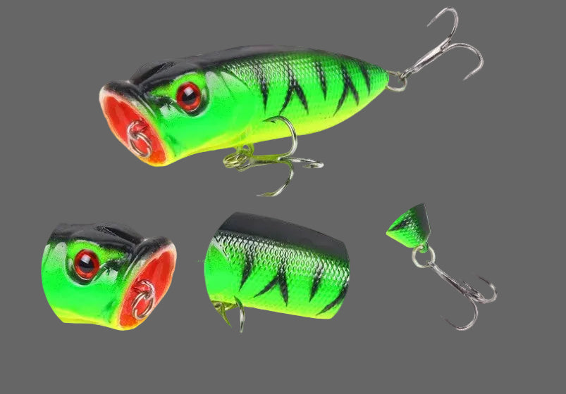 JX Baits Pop Wabble Topwater 5pcs/set 5 Colored Fishing Lures