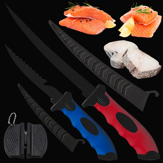 Elite Angler 2pcs Stainless Steel fillet knife Set 5- & 7-inch