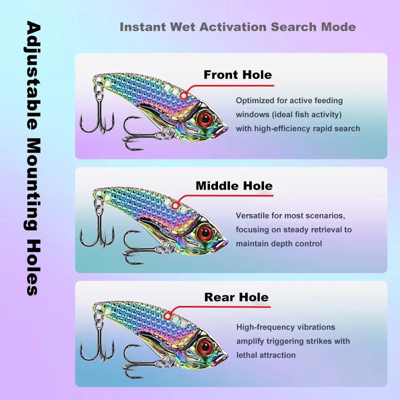 Rattle Strike Ripper Jerk Crankbait. Adjustable Tag Line Placement