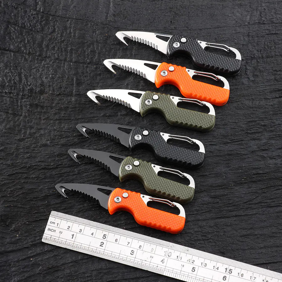 Multi-Functional Folding Utility Knife for Outdoor Use